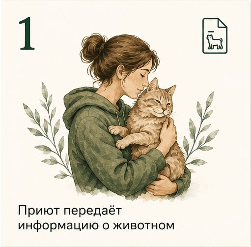 Приют передаёт информацию о животном